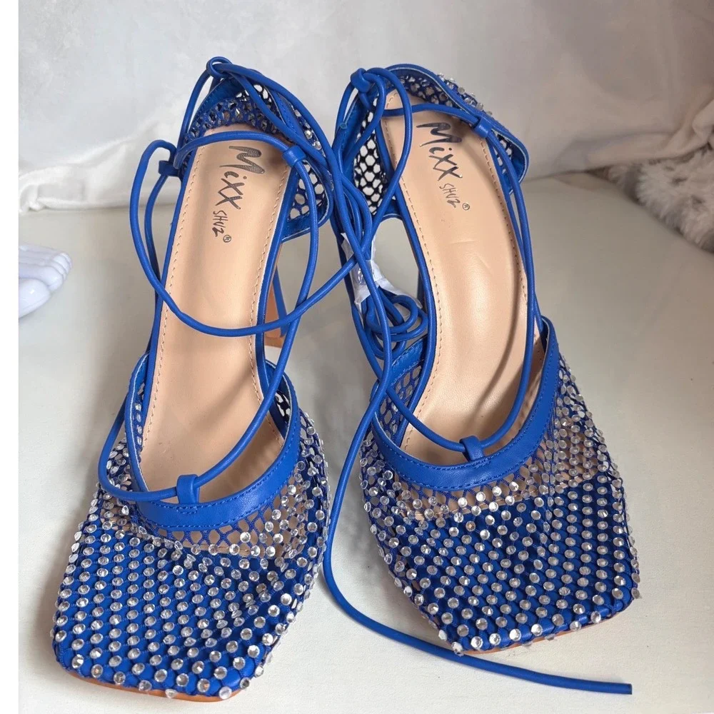 Mixx Shuz Rosalyn Blue Rhinestone Mesh DO NOT BUY‎ / NOT AVAILABLE